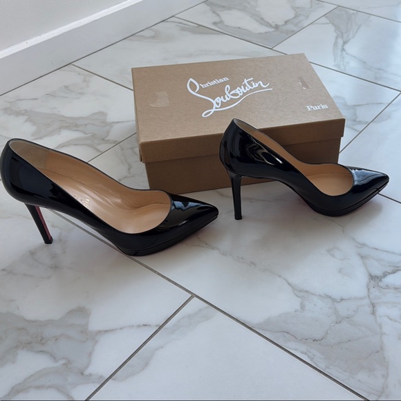 Christian Louboutin Black Women's Heels Size 39.5 - Picture 5 of 7